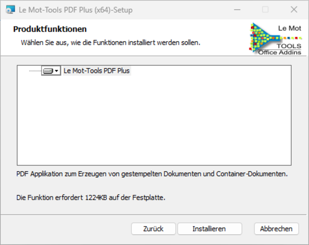 Funktionsauswahl
